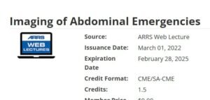Abdominal Emergency Imaging Course | ARRS