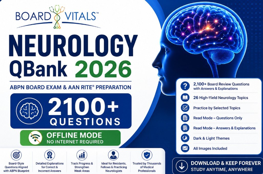 BoardVitals Neurology QBank 2026 Offline Interactive HTML Edition